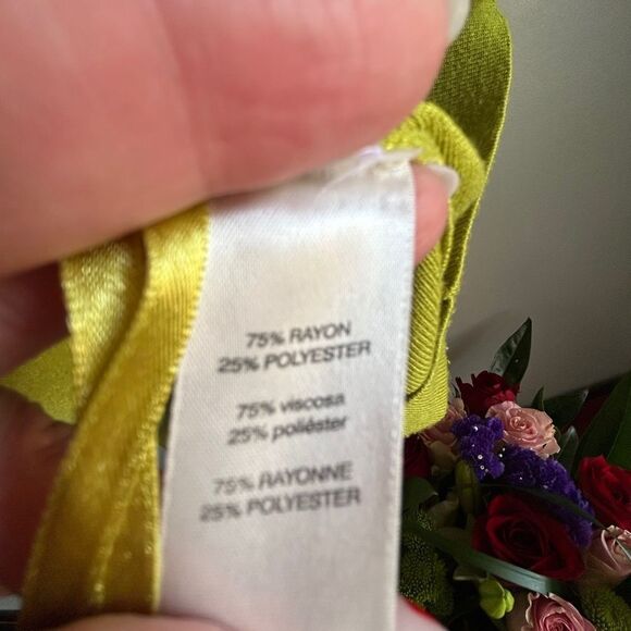 Chico's Vibrant Green/Yellow Turtleneck Sweater - Picture 5 of 5